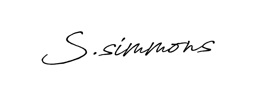 Make a beautiful signature design for name S.simmons. With this signature (Antro_Vectra_Bolder) style, you can create a handwritten signature for free. S.simmons signature style 7 images and pictures png