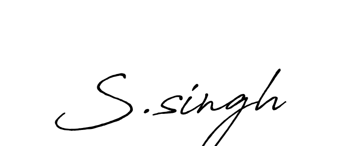 How to make S.singh name signature. Use Antro_Vectra_Bolder style for creating short signs online. This is the latest handwritten sign. S.singh signature style 7 images and pictures png