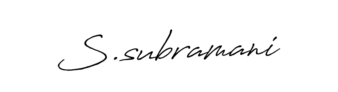 Make a beautiful signature design for name S.subramani. Use this online signature maker to create a handwritten signature for free. S.subramani signature style 7 images and pictures png