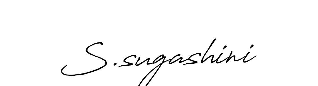 How to make S.sugashini name signature. Use Antro_Vectra_Bolder style for creating short signs online. This is the latest handwritten sign. S.sugashini signature style 7 images and pictures png