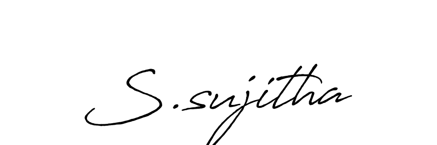 Create a beautiful signature design for name S.sujitha. With this signature (Antro_Vectra_Bolder) fonts, you can make a handwritten signature for free. S.sujitha signature style 7 images and pictures png