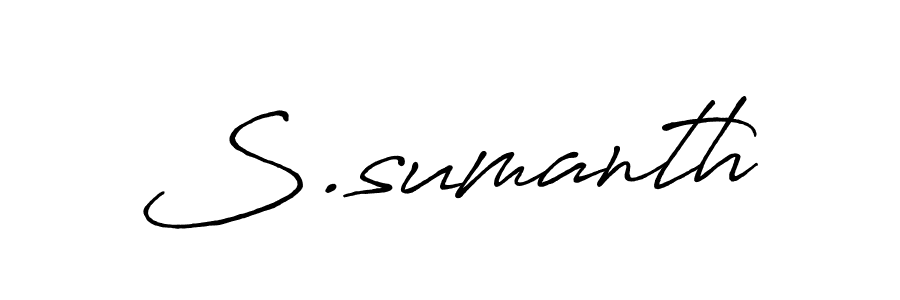 Make a beautiful signature design for name S.sumanth. Use this online signature maker to create a handwritten signature for free. S.sumanth signature style 7 images and pictures png