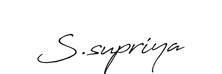 Design your own signature with our free online signature maker. With this signature software, you can create a handwritten (Antro_Vectra_Bolder) signature for name S.supriya. S.supriya signature style 7 images and pictures png