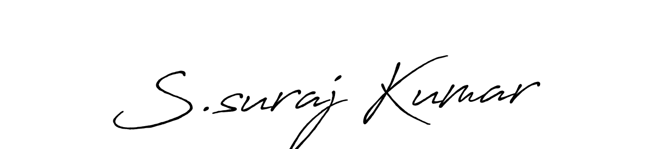 Make a beautiful signature design for name S.suraj Kumar. With this signature (Antro_Vectra_Bolder) style, you can create a handwritten signature for free. S.suraj Kumar signature style 7 images and pictures png