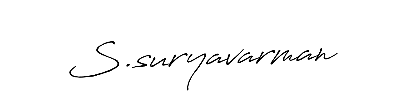 The best way (Antro_Vectra_Bolder) to make a short signature is to pick only two or three words in your name. The name S.suryavarman include a total of six letters. For converting this name. S.suryavarman signature style 7 images and pictures png