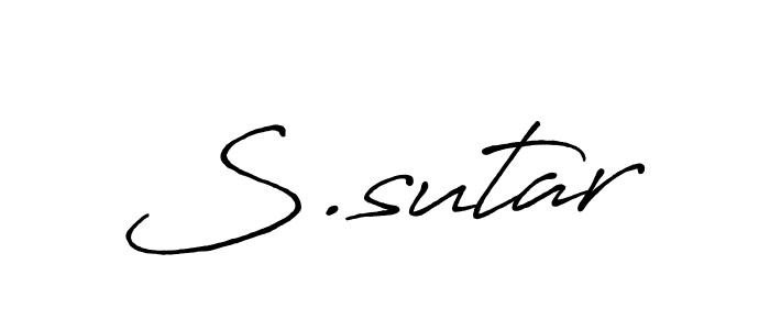 Make a beautiful signature design for name S.sutar. Use this online signature maker to create a handwritten signature for free. S.sutar signature style 7 images and pictures png