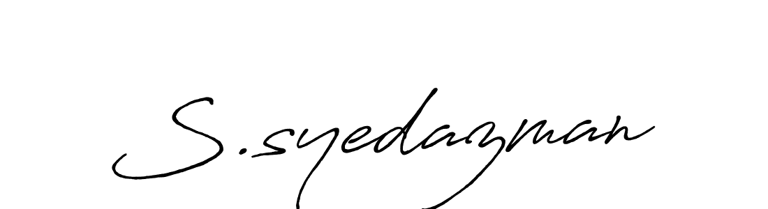 if you are searching for the best signature style for your name S.syedazman. so please give up your signature search. here we have designed multiple signature styles  using Antro_Vectra_Bolder. S.syedazman signature style 7 images and pictures png