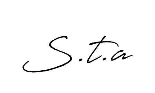 Design your own signature with our free online signature maker. With this signature software, you can create a handwritten (Antro_Vectra_Bolder) signature for name S.t.a. S.t.a signature style 7 images and pictures png