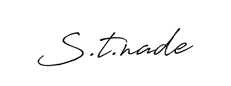 Use a signature maker to create a handwritten signature online. With this signature software, you can design (Antro_Vectra_Bolder) your own signature for name S.t.nade. S.t.nade signature style 7 images and pictures png