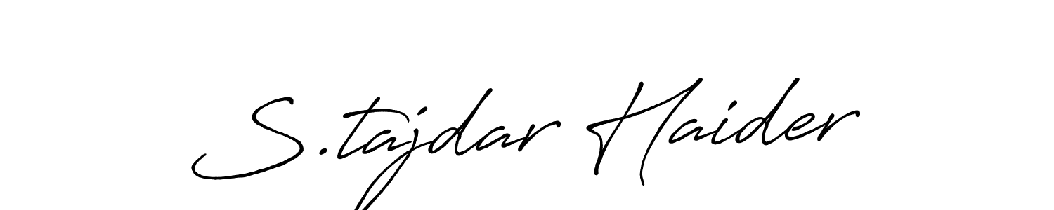 How to make S.tajdar Haider signature? Antro_Vectra_Bolder is a professional autograph style. Create handwritten signature for S.tajdar Haider name. S.tajdar Haider signature style 7 images and pictures png