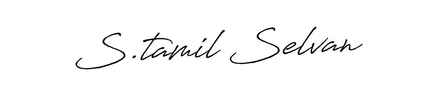 Use a signature maker to create a handwritten signature online. With this signature software, you can design (Antro_Vectra_Bolder) your own signature for name S.tamil Selvan. S.tamil Selvan signature style 7 images and pictures png