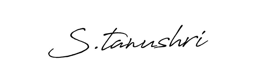 Make a beautiful signature design for name S.tanushri. With this signature (Antro_Vectra_Bolder) style, you can create a handwritten signature for free. S.tanushri signature style 7 images and pictures png