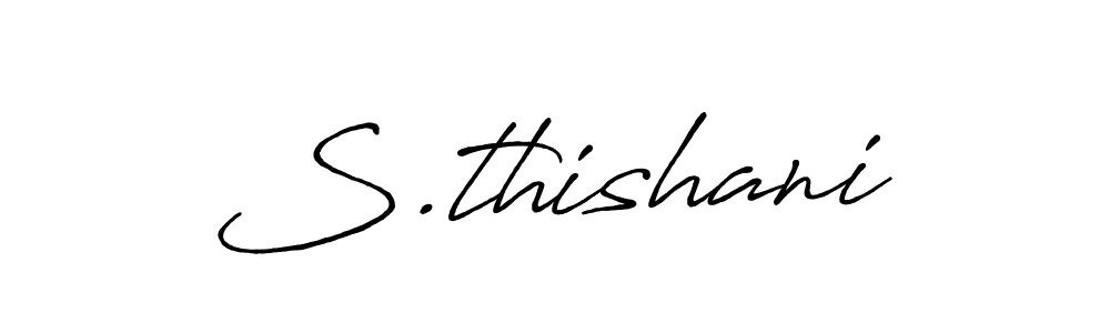 How to make S.thishani signature? Antro_Vectra_Bolder is a professional autograph style. Create handwritten signature for S.thishani name. S.thishani signature style 7 images and pictures png