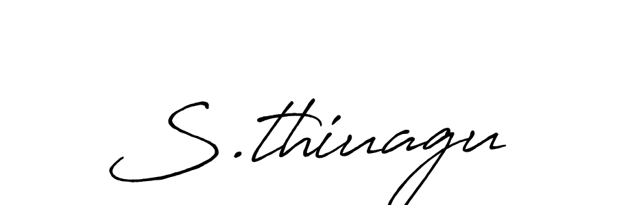 You should practise on your own different ways (Antro_Vectra_Bolder) to write your name (S.thiuagu) in signature. don't let someone else do it for you. S.thiuagu signature style 7 images and pictures png