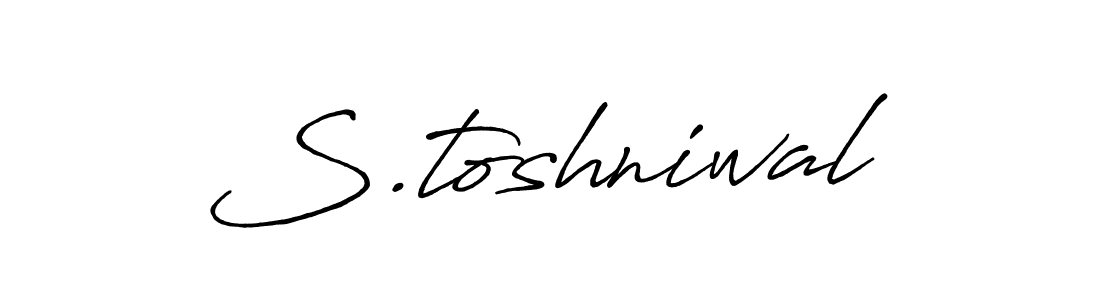 if you are searching for the best signature style for your name S.toshniwal. so please give up your signature search. here we have designed multiple signature styles  using Antro_Vectra_Bolder. S.toshniwal signature style 7 images and pictures png