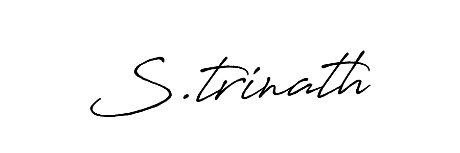Make a beautiful signature design for name S.trinath. With this signature (Antro_Vectra_Bolder) style, you can create a handwritten signature for free. S.trinath signature style 7 images and pictures png