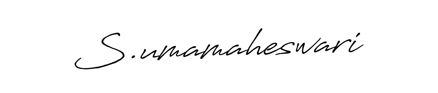 Create a beautiful signature design for name S.umamaheswari. With this signature (Antro_Vectra_Bolder) fonts, you can make a handwritten signature for free. S.umamaheswari signature style 7 images and pictures png