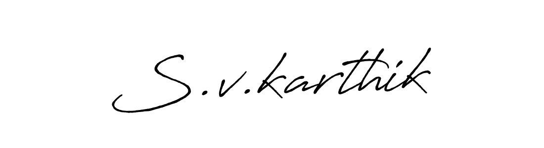 Best and Professional Signature Style for S.v.karthik. Antro_Vectra_Bolder Best Signature Style Collection. S.v.karthik signature style 7 images and pictures png