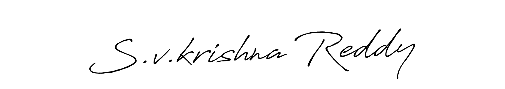 Similarly Antro_Vectra_Bolder is the best handwritten signature design. Signature creator online .You can use it as an online autograph creator for name S.v.krishna Reddy. S.v.krishna Reddy signature style 7 images and pictures png
