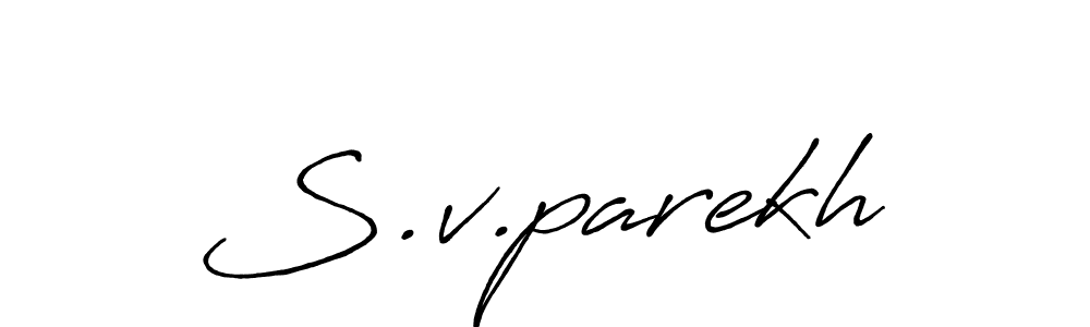 Make a short S.v.parekh signature style. Manage your documents anywhere anytime using Antro_Vectra_Bolder. Create and add eSignatures, submit forms, share and send files easily. S.v.parekh signature style 7 images and pictures png