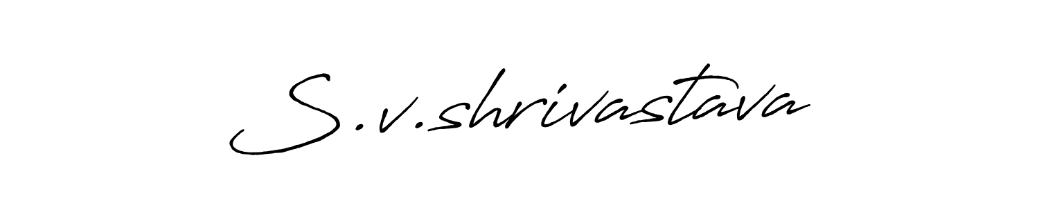 Make a short S.v.shrivastava signature style. Manage your documents anywhere anytime using Antro_Vectra_Bolder. Create and add eSignatures, submit forms, share and send files easily. S.v.shrivastava signature style 7 images and pictures png