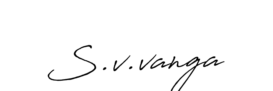 How to make S.v.vanga signature? Antro_Vectra_Bolder is a professional autograph style. Create handwritten signature for S.v.vanga name. S.v.vanga signature style 7 images and pictures png