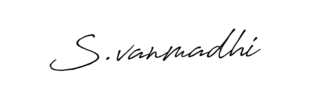 if you are searching for the best signature style for your name S.vanmadhi. so please give up your signature search. here we have designed multiple signature styles  using Antro_Vectra_Bolder. S.vanmadhi signature style 7 images and pictures png