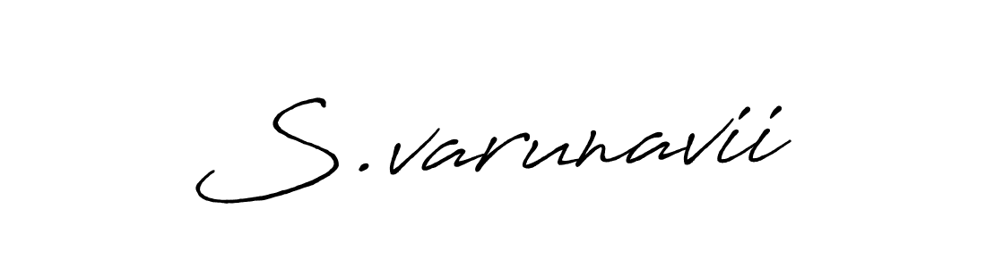 Make a beautiful signature design for name S.varunavii. With this signature (Antro_Vectra_Bolder) style, you can create a handwritten signature for free. S.varunavii signature style 7 images and pictures png