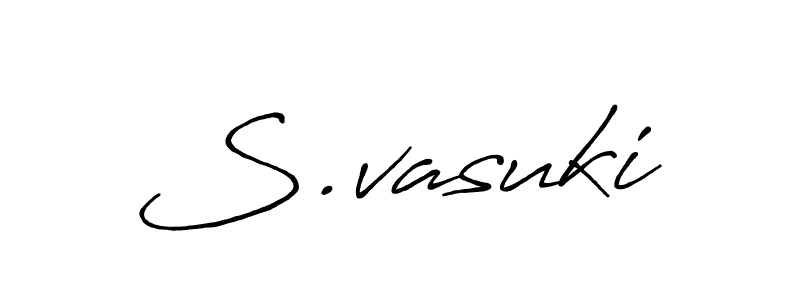 You should practise on your own different ways (Antro_Vectra_Bolder) to write your name (S.vasuki) in signature. don't let someone else do it for you. S.vasuki signature style 7 images and pictures png