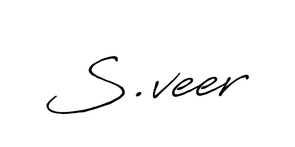 How to make S.veer name signature. Use Antro_Vectra_Bolder style for creating short signs online. This is the latest handwritten sign. S.veer signature style 7 images and pictures png