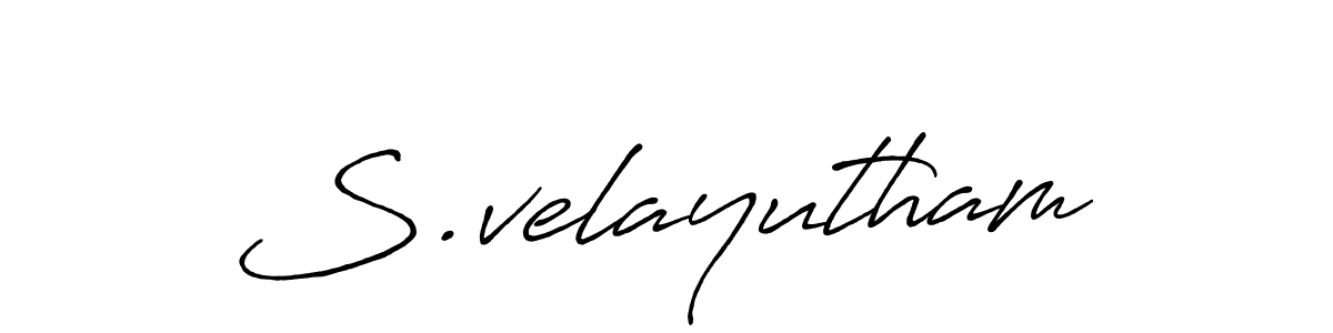 The best way (Antro_Vectra_Bolder) to make a short signature is to pick only two or three words in your name. The name S.velayutham include a total of six letters. For converting this name. S.velayutham signature style 7 images and pictures png