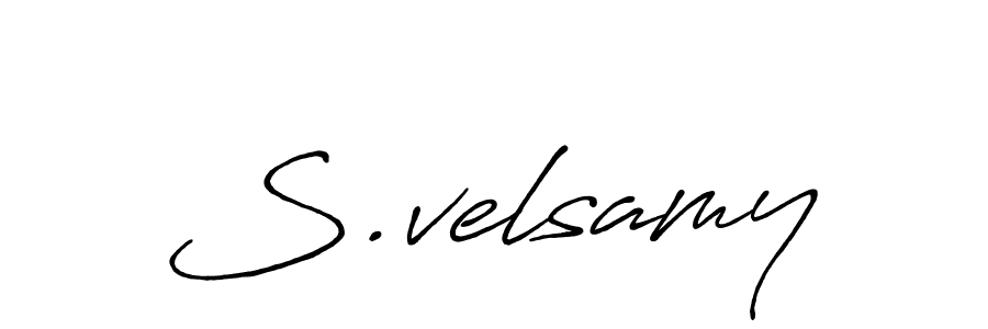 Make a beautiful signature design for name S.velsamy. With this signature (Antro_Vectra_Bolder) style, you can create a handwritten signature for free. S.velsamy signature style 7 images and pictures png