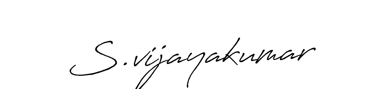 S.vijayakumar stylish signature style. Best Handwritten Sign (Antro_Vectra_Bolder) for my name. Handwritten Signature Collection Ideas for my name S.vijayakumar. S.vijayakumar signature style 7 images and pictures png