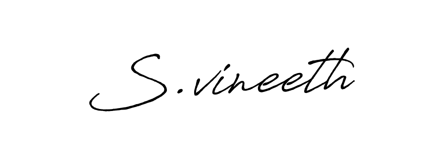 Make a beautiful signature design for name S.vineeth. With this signature (Antro_Vectra_Bolder) style, you can create a handwritten signature for free. S.vineeth signature style 7 images and pictures png