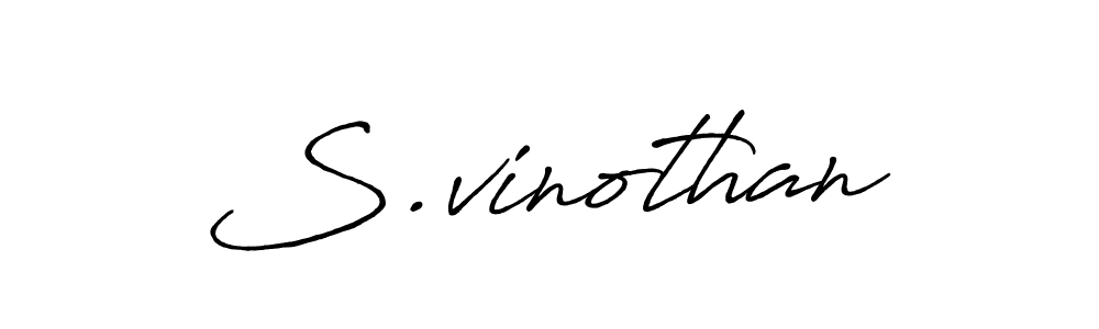 Also we have S.vinothan name is the best signature style. Create professional handwritten signature collection using Antro_Vectra_Bolder autograph style. S.vinothan signature style 7 images and pictures png