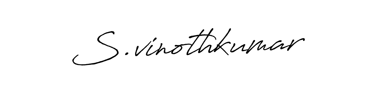 How to make S.vinothkumar name signature. Use Antro_Vectra_Bolder style for creating short signs online. This is the latest handwritten sign. S.vinothkumar signature style 7 images and pictures png