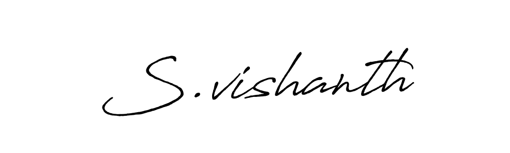 How to make S.vishanth signature? Antro_Vectra_Bolder is a professional autograph style. Create handwritten signature for S.vishanth name. S.vishanth signature style 7 images and pictures png