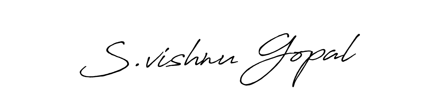 S.vishnu Gopal stylish signature style. Best Handwritten Sign (Antro_Vectra_Bolder) for my name. Handwritten Signature Collection Ideas for my name S.vishnu Gopal. S.vishnu Gopal signature style 7 images and pictures png