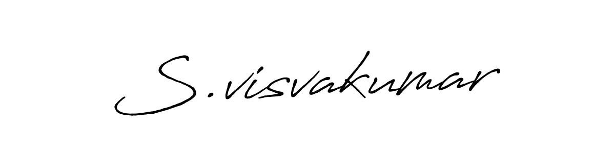 Create a beautiful signature design for name S.visvakumar. With this signature (Antro_Vectra_Bolder) fonts, you can make a handwritten signature for free. S.visvakumar signature style 7 images and pictures png