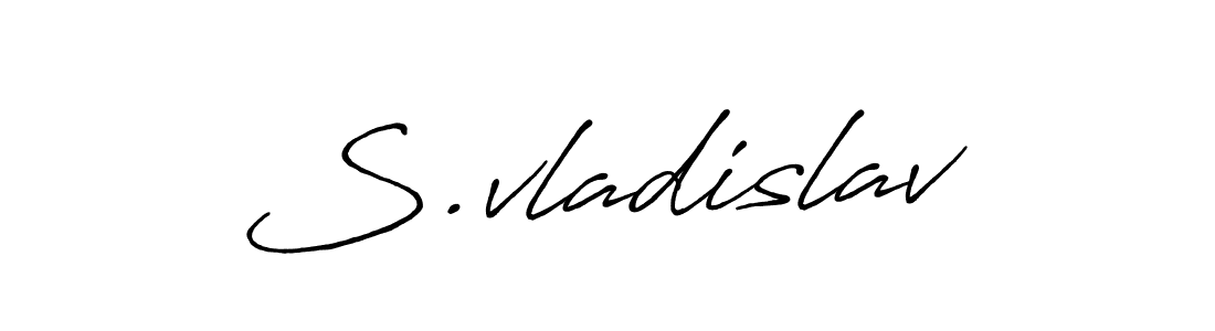 S.vladislav stylish signature style. Best Handwritten Sign (Antro_Vectra_Bolder) for my name. Handwritten Signature Collection Ideas for my name S.vladislav. S.vladislav signature style 7 images and pictures png