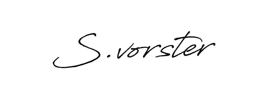 Create a beautiful signature design for name S.vorster. With this signature (Antro_Vectra_Bolder) fonts, you can make a handwritten signature for free. S.vorster signature style 7 images and pictures png