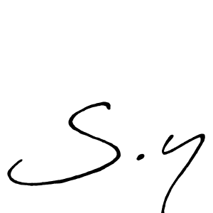 The best way (Antro_Vectra_Bolder) to make a short signature is to pick only two or three words in your name. The name S.y include a total of six letters. For converting this name. S.y signature style 7 images and pictures png