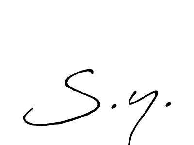 You should practise on your own different ways (Antro_Vectra_Bolder) to write your name (S.y.) in signature. don't let someone else do it for you. S.y. signature style 7 images and pictures png