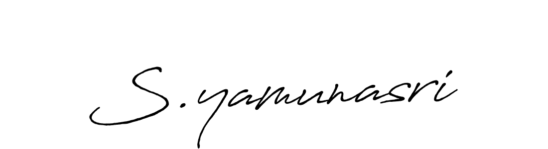 Create a beautiful signature design for name S.yamunasri. With this signature (Antro_Vectra_Bolder) fonts, you can make a handwritten signature for free. S.yamunasri signature style 7 images and pictures png