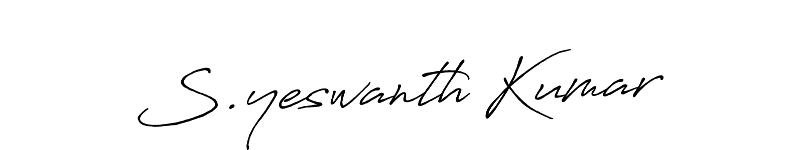 S.yeswanth Kumar stylish signature style. Best Handwritten Sign (Antro_Vectra_Bolder) for my name. Handwritten Signature Collection Ideas for my name S.yeswanth Kumar. S.yeswanth Kumar signature style 7 images and pictures png
