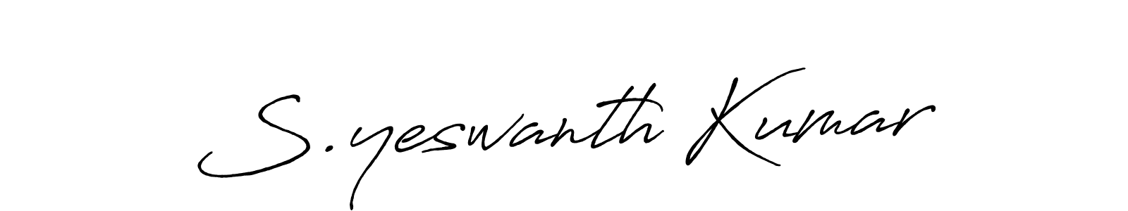 Similarly Antro_Vectra_Bolder is the best handwritten signature design. Signature creator online .You can use it as an online autograph creator for name S.yeswanth Kumar. S.yeswanth Kumar signature style 7 images and pictures png