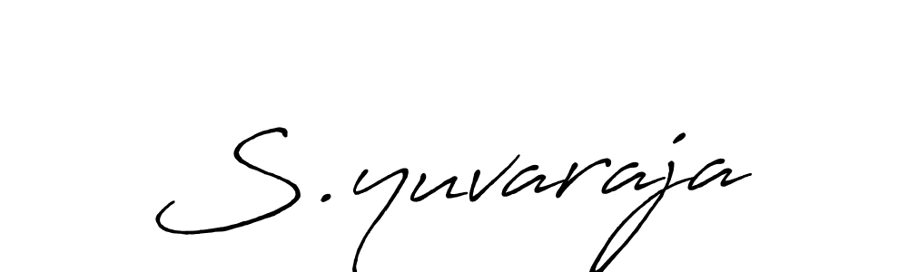 Use a signature maker to create a handwritten signature online. With this signature software, you can design (Antro_Vectra_Bolder) your own signature for name S.yuvaraja. S.yuvaraja signature style 7 images and pictures png