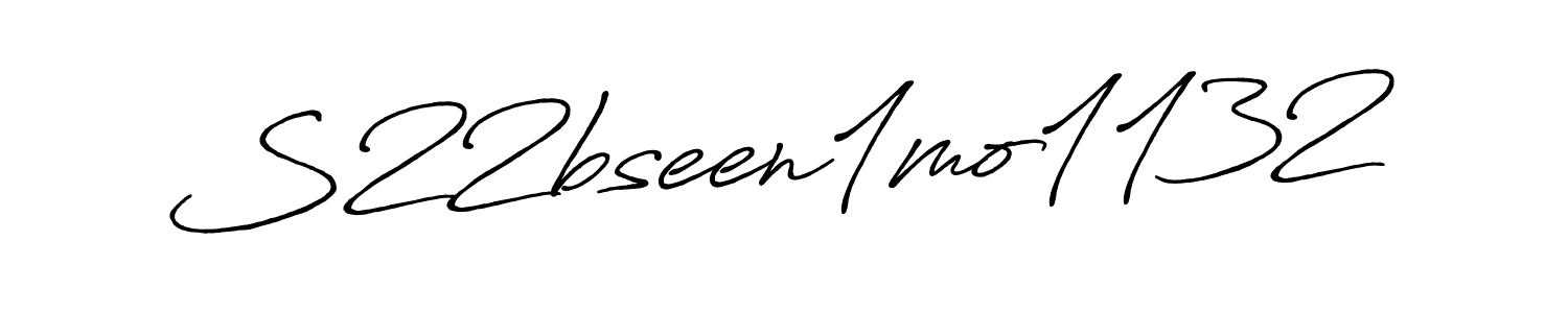 Make a beautiful signature design for name S22bseen1mo1132. With this signature (Antro_Vectra_Bolder) style, you can create a handwritten signature for free. S22bseen1mo1132 signature style 7 images and pictures png