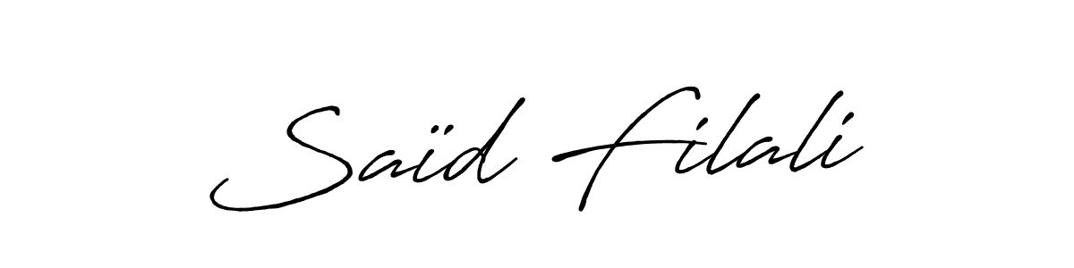 Make a beautiful signature design for name Saïd Filali. Use this online signature maker to create a handwritten signature for free. Saïd Filali signature style 7 images and pictures png