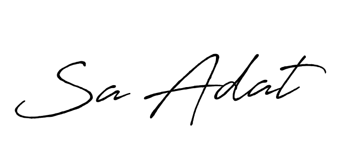 Make a beautiful signature design for name Sa Adat. With this signature (Antro_Vectra_Bolder) style, you can create a handwritten signature for free. Sa Adat signature style 7 images and pictures png